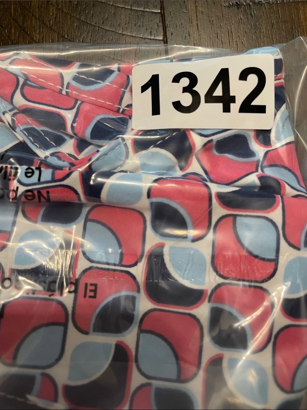 Psycho Bunny Pink Navy Geometric Swim Trunks size XL